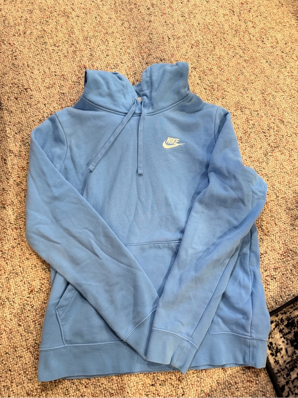 Nike Baby Blue Hoodie with White Logo